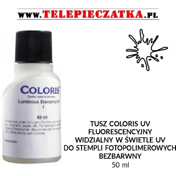 TUSZ UV COLORIS FLUORESCENCYJNY, 50 ml, BEZBARWNY